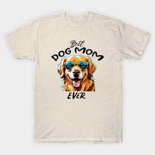 Best Dog Mom Ever: Golden retriver design T-Shirt